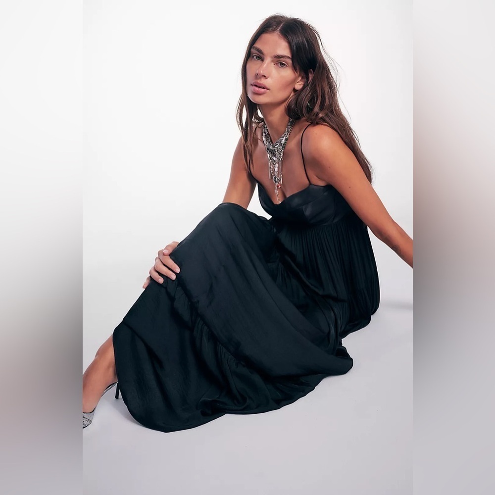New! Free People Freya Black Maxi Dress 🖤 Medium - Picture 6 of 16